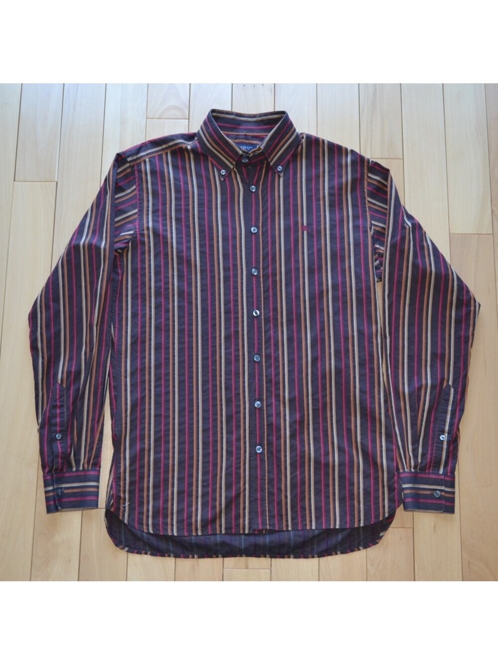 Vintage Burberry Button Down Shirt Striped